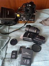 Kit macchina fotografica digitale nikon d3200 2 Obbiettivi 3batt. Flash 
