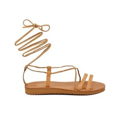 Sandali in pelle con polsino