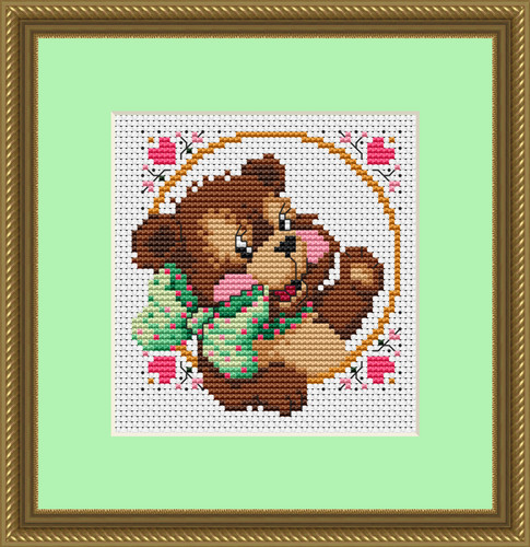 B047 teddy con fiocco verde - b047,