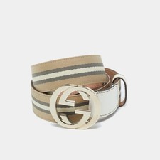 Cintura Gucci beige bianca in