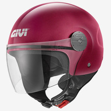 Casco Moto Jet Givi 10.7 EVO Bordeaux Lucido H107SR366