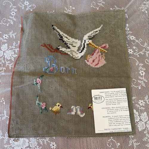 Vintage dritz needlepoint tela - vintage,