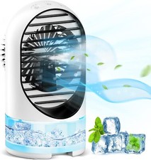 Mini Condizionatore Portatile, Umidificatore, 3 Velocità, mini ventilatore