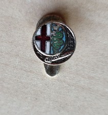 Vintage enamel Alfa Romeo Milano Omea Car buttonhole lapel badge