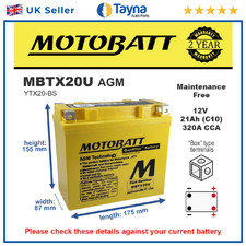 MBTX20U MOTOBATT Quadflex AGM