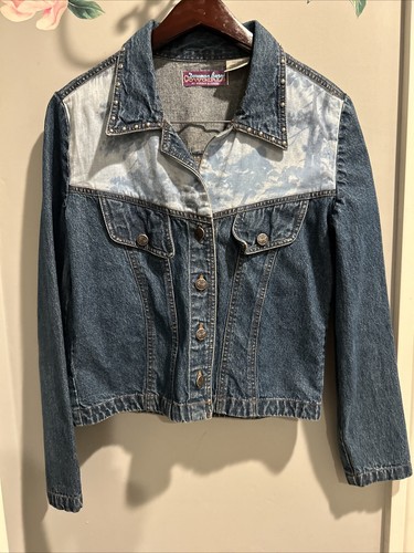 Giacca denim blu - , borchiata