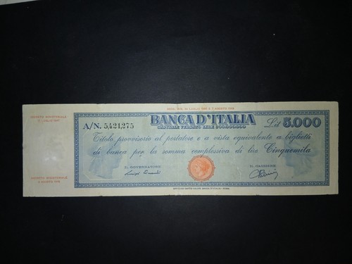 5000 lire titolo provvisorio