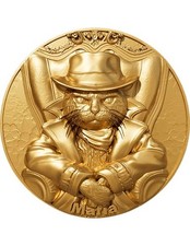 MEOW MAFIA oro dorato 2 oz argento 11,5 oz moneta rame 2000 franchi Camerun 2025