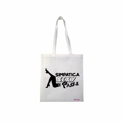Borsa poliestere 36x40 - poliestere, scritta