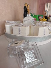 Lotto Set Bomboniere PORTAGIOIE ARGENTO + SPOSI SALVADANAIO BOMBONIERA NOZZE 25°