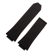 Black Silicone Strap with Red
