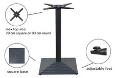 base tavolo in ghisa nera