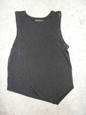  TOP CANOTTIERA SOTTO GIACCA CON BORCHIE  BERSHKA Tg XS 