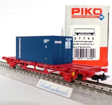 PIKO IN METALLO CARRO PIANALE CON CONTAINER CONTSHIP 20' Lgns DB art 57740