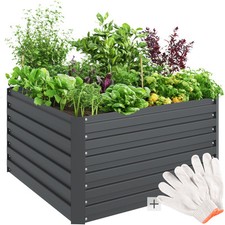 Aiuola rialzata orto zincata 540 L 100 x 100 x 56 fioriera cassetta letto caldo