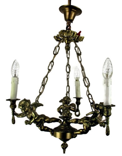Lampadario bronzo francese - , 3