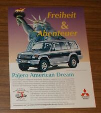 Rara Pubblicità MITSUBISHI PAJERO AMERICAN DREAM 2800 Turbo Diesel 1996