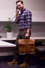 24 " Uomo pelle Vintage