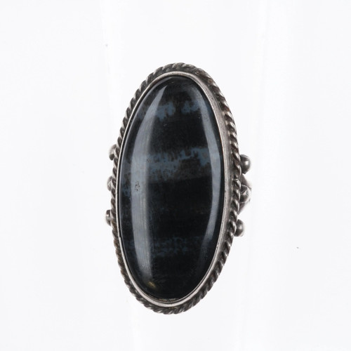 Anello grande argento - in,