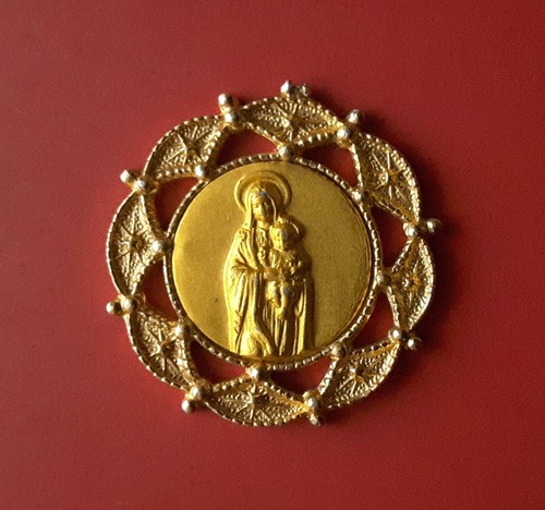 Medaglia religiosa con madonna - medaglia,