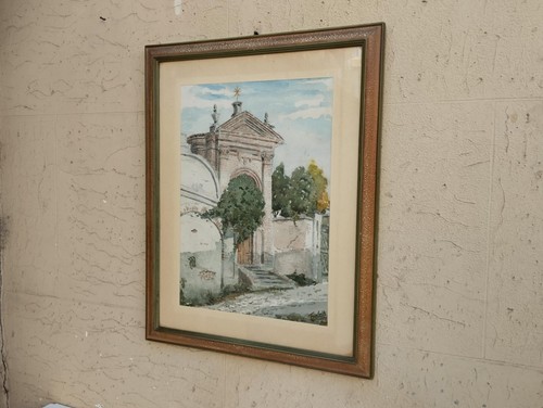 Antico quadro dipinto - quadro,
