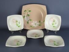 CERAMICA SIC VINTAGE SERVIZIO PIATTI ROSA BIANCHI MODERNARIATO DESIGN 1970