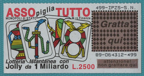 Gratta vinci lotteria asso - e,
