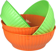 Set 4 Insalatiere in Plastica Modello Trento. Made in Italy. Perfette in Cucina 