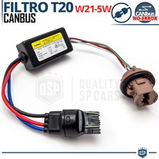 1 Filtro RESISTENZA CANbus T20 W21/5W per Lampadine Led NEW SPEGNI SPIA ERRORE