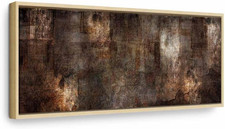 - Quadro Con Cornice Nera Astratto 120X40 Cm 1 Pezzo - Stampa Su Tela - Quadri C