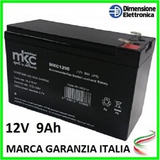 Batteria 12v 9ah Ups Piombo Agm Allarme Gruppo Continuita'  9a VLRA FASTON 6.3m