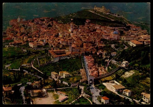 Cartolina italia assisi san - cartolina,