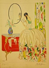 FEMME DE LECTURE. DESSIN