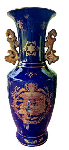 Vaso porcellana doppio manico