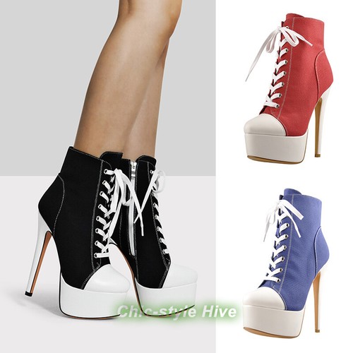 Sneaker donna tela - , alto