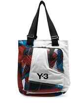 Adidas Y-3 borsa tote stampa allover Yamamoto manici superiori logo Y3 rara nuova LIMITATA