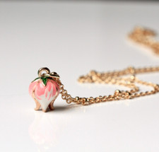 Collana bocciolo fiore charm