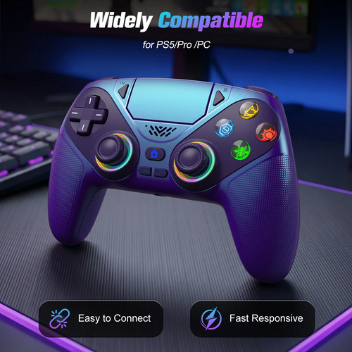 Controller wireless rgb ps5 - wireless,