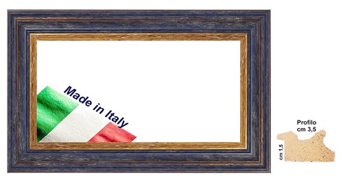 Cornice blu filo oro - cornice,