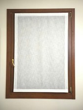 Tenda a Vetro bianca – confezionata Nastro a Strappo -  Larghezze da 35 a 90 cm