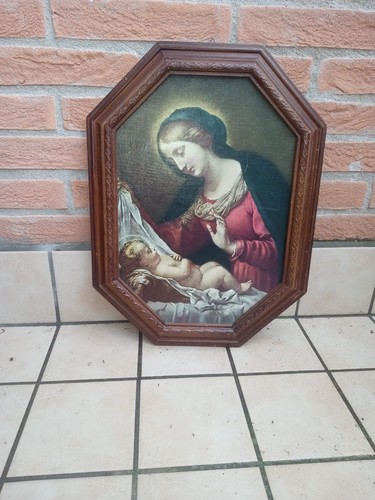 Quadro madonna con bambino - con,