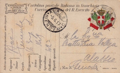 1917 cartolina postale - 1917,