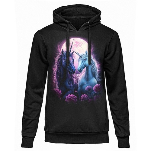 Felpa dark ember unicorno - felpa,