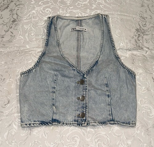 Zara gilet denim cropped - zara,
