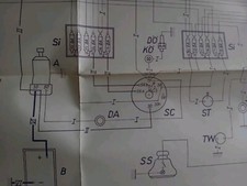 COPIA DISEGNO IMPIANTO ELETTRICO TRATTORI XAVER FENDT F17L F24L 1957 SCHALTPLAN 