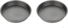 Tortiere Antiaderenti, Confezione Da 2 Teglie Rotonde Con Base Fissa