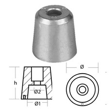 Anodo Ogiva per Elica Ricambio Ogiva Reggiani per Asse 25 30 35 40 45 50 55 60