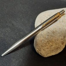 Penna a Sfera "PARKER" Mod. 61 vintage - Made in UK- Acciaio e fermaglio dorato