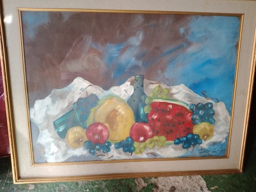 Quadro olio tavola pittore - quadro,