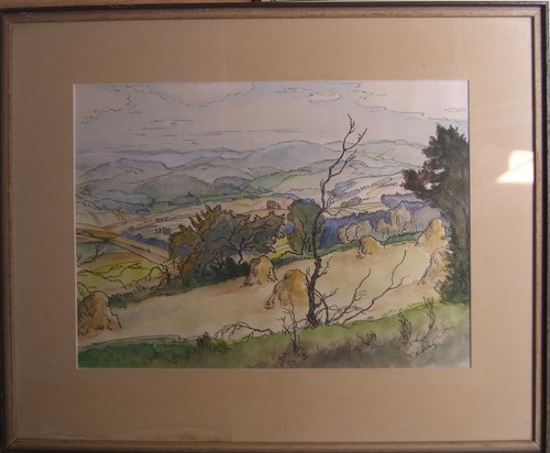 Aquarellgemälde weites feld - aquarellgemÄlde,